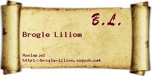 Brogle Liliom névjegykártya